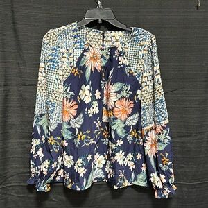 JODIFL Boho Floral Patchwork‎ Long Sleeve Blouse / Size M / Box 19-5
